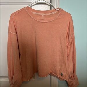 Free People Coral Long Sleeve Top